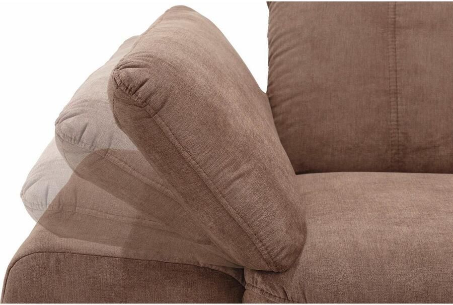 Home affaire 2 5-zitsbank Bergamo multifunctionele bank elegant en comfortabel met verstelbare armleuning en rugleuning binnenvering - Foto 2