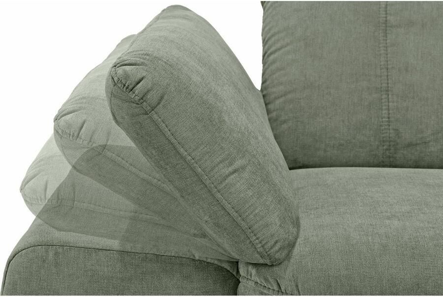 Home affaire 2 5-zitsbank Bergamo multifunctionele bank elegant en comfortabel met verstelbare armleuning en rugleuning binnenvering - Foto 3