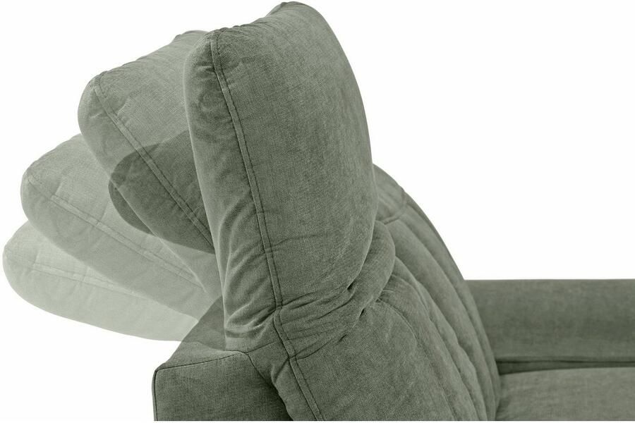 Home affaire 2 5-zitsbank Bergamo multifunctionele bank elegant en comfortabel met verstelbare armleuning en rugleuning binnenvering - Foto 4