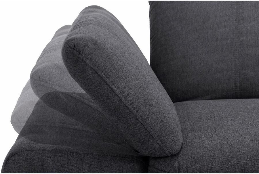 Home affaire 2 5-zitsbank Bergamo multifunctionele bank elegant en comfortabel met verstelbare armleuning en rugleuning binnenvering - Foto 2