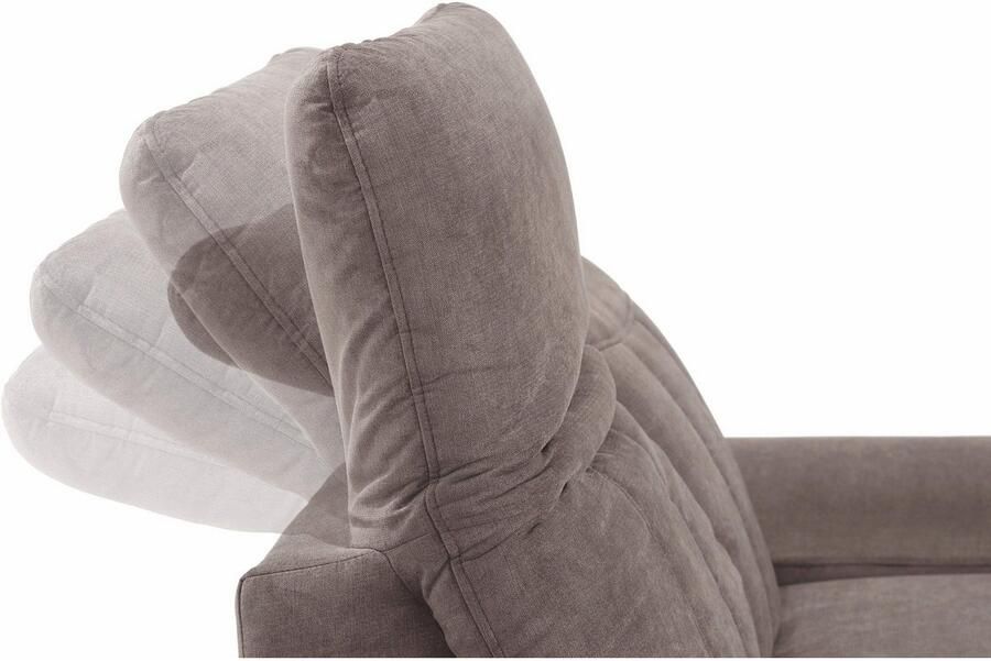 Home affaire 2 5-zitsbank Bergamo multifunctionele bank elegant en comfortabel met verstelbare armleuning en rugleuning binnenvering - Foto 4