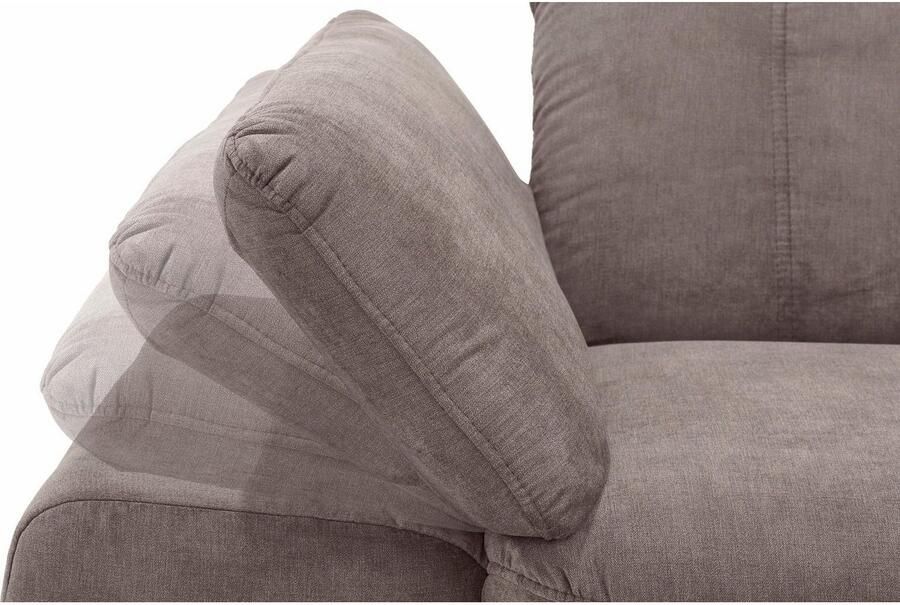 Home affaire 2 5-zitsbank Bergamo multifunctionele bank elegant en comfortabel met verstelbare armleuning en rugleuning binnenvering - Foto 2