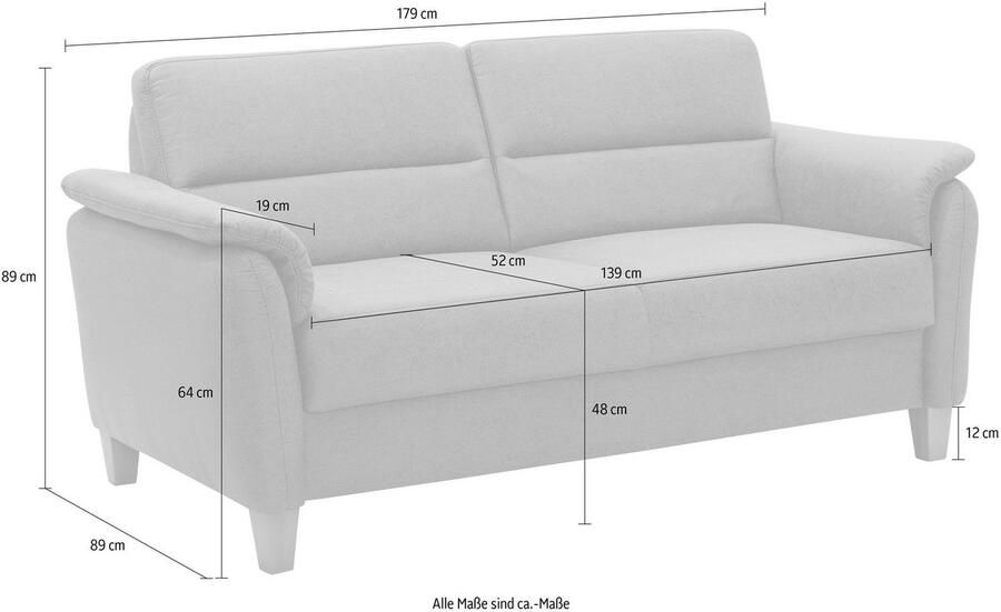 Home affaire 2 5-zitsbank Palmera B: 179 cm - Foto 4