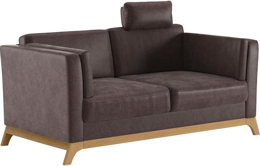 Home affaire 2 5-zitsbank Viva optioneel met houten frame van eikenhout - Foto 4