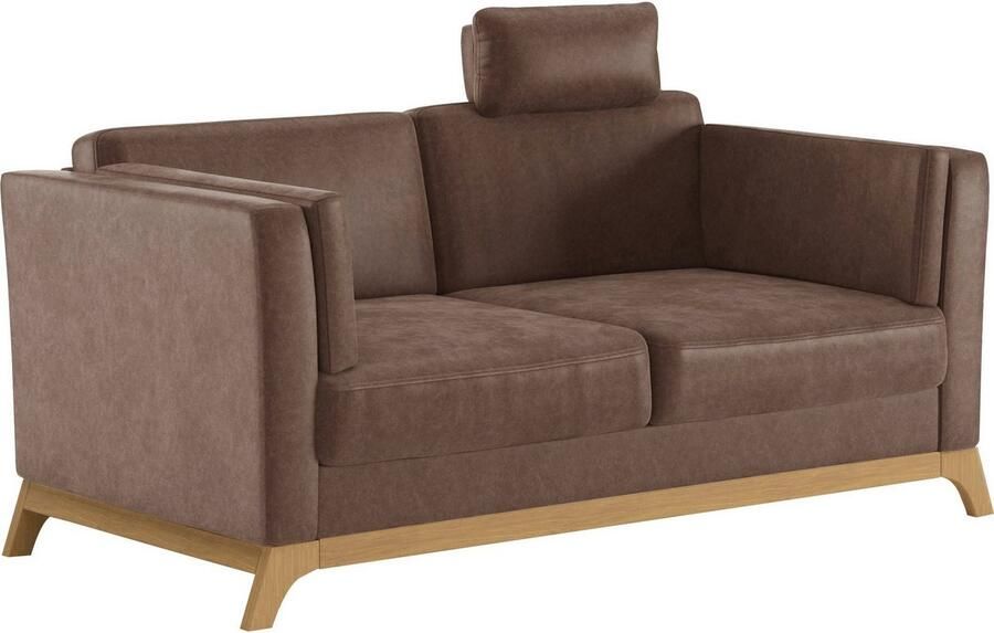 Home affaire 2 5-zitsbank Viva optioneel met houten frame van eikenhout - Foto 4