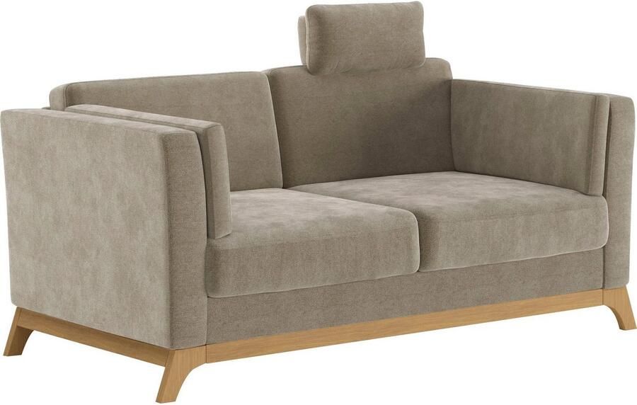 Home affaire 2 5-zitsbank Viva optioneel met houten frame van eikenhout - Foto 4