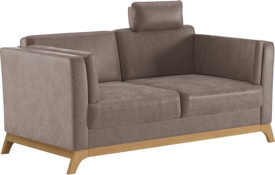 Home affaire 2 5-zitsbank Viva optioneel met houten frame van eikenhout - Foto 4