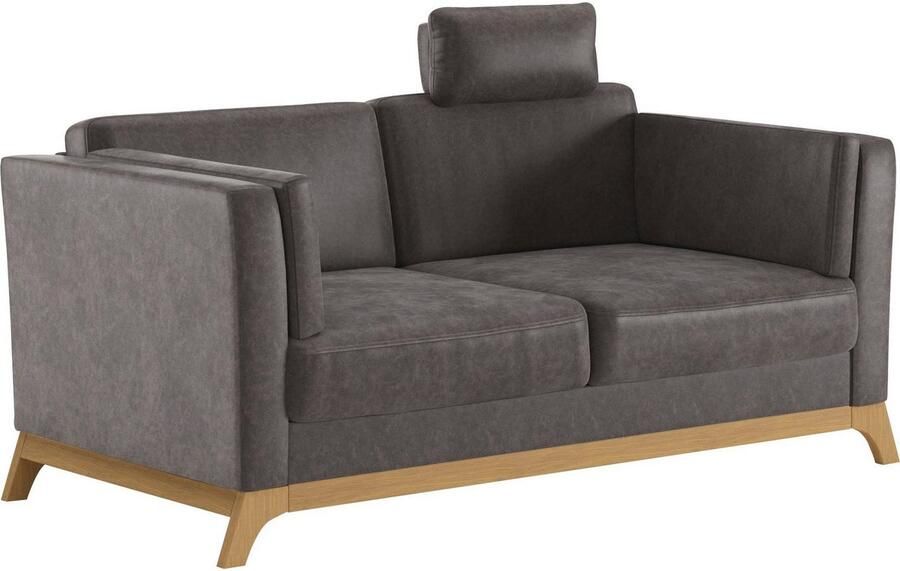Home affaire 2 5-zitsbank Viva optioneel met houten frame van eikenhout - Foto 4