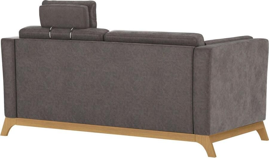 Home affaire 2 5-zitsbank Viva optioneel met houten frame van eikenhout - Foto 5