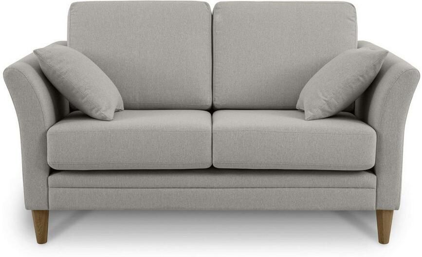 Home affaire 2-zitsbank Arellano breedte 155 cm klassiek ontwerp 2 sierkussens inbegrepen fijn geweven stof - Foto 8