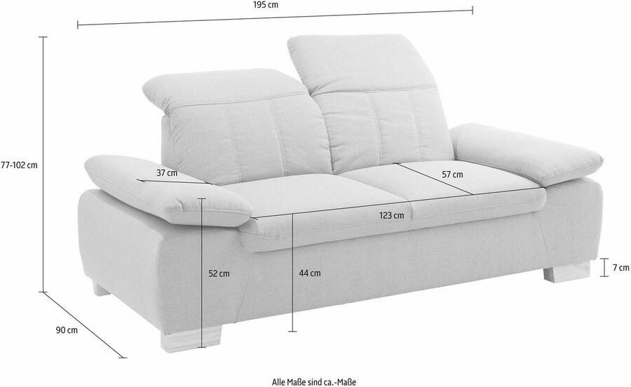 Home affaire 2-zitsbank Bergamo Multifunctionele Sofa comfortabel en gemakkelijk - Foto 2