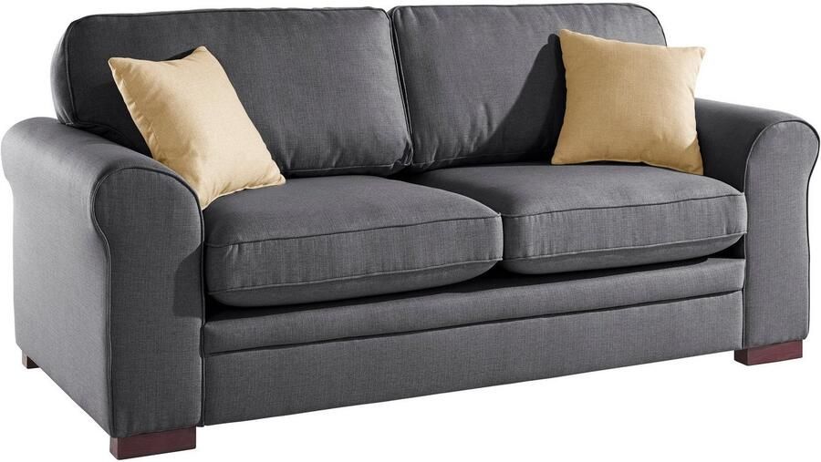 Home affaire 2-zitsbank Broughton zacht zitcomfort incl. 2 sierkussens opstaande naad - Foto 5