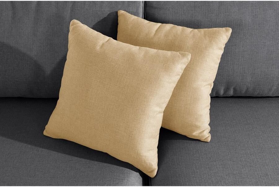 Home affaire 2-zitsbank Broughton zacht zitcomfort incl. 2 sierkussens opstaande naad - Foto 3