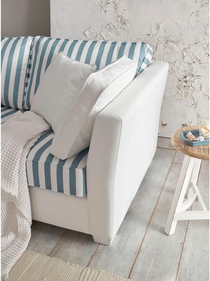 Home affaire 2-zitsbank California maritieme landelijke stijl in 3 breedtes met witgelakte houten poten - Foto 4