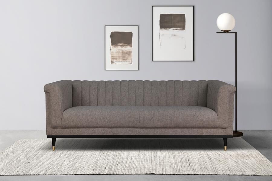 Home affaire 2-zitsbank Chamby met houten rand onder en stiksels bij de leuning - Foto 6