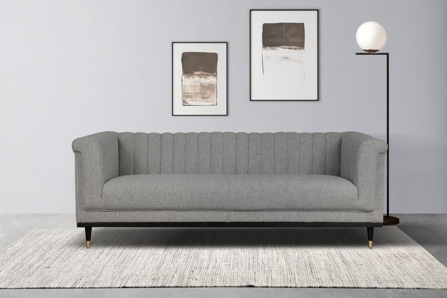 Home affaire 2-zitsbank Chamby met houten rand onder en stiksels bij de leuning - Foto 6