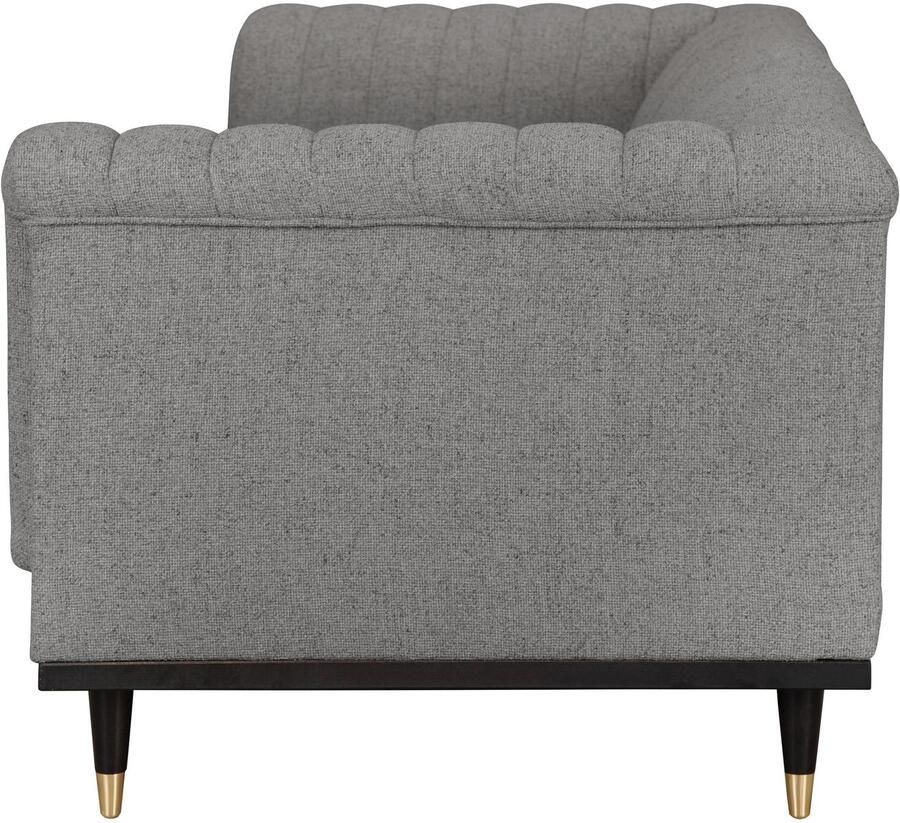 Home affaire 2-zitsbank Chamby met houten rand onder en stiksels bij de leuning