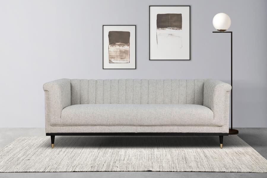 Home affaire 2-zitsbank Chamby met houten rand onder en stiksels bij de leuning - Foto 6