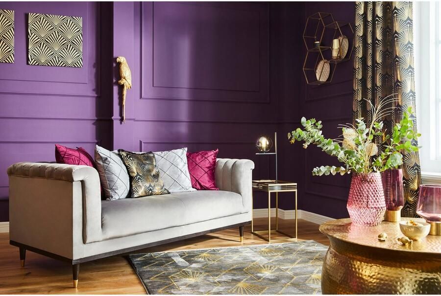 Home affaire 2-zitsbank Chamby met houten rand onder en stiksels bij de leuning - Foto 2