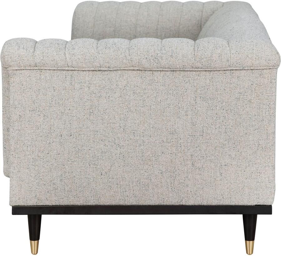 Home affaire 2-zitsbank Chamby met houten rand onder en stiksels bij de leuning