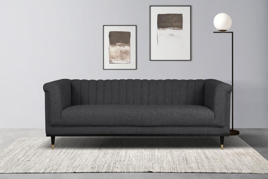 Home affaire 2-zitsbank Chamby met houten rand onder en stiksels bij de leuning - Foto 6