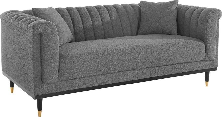 Home affaire 2-zitsbank Chamby New bouclé-structuurbekleding met stiksels bij de leuning - Foto 6