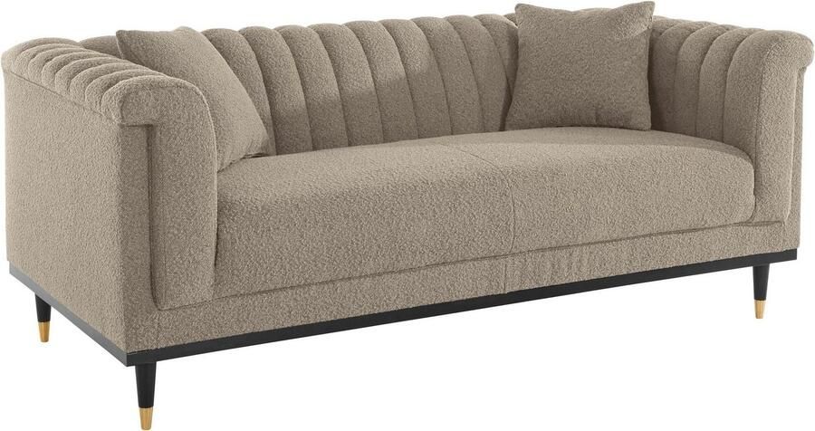 Home affaire 2-zitsbank Chamby New bouclé-structuurbekleding met stiksels bij de leuning - Foto 6