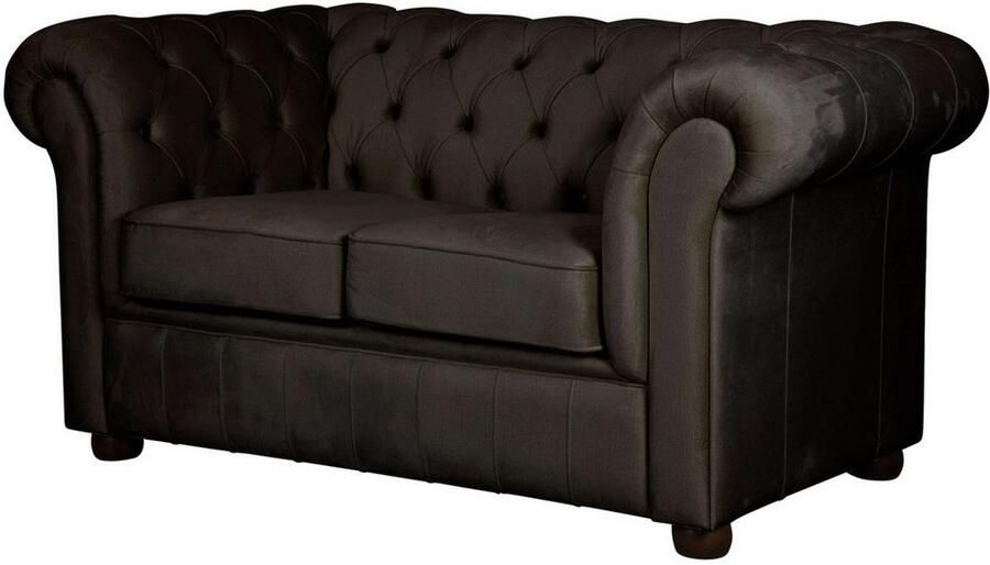 Home affaire 2-zitsbank CHARENTE Chesterfield bank golfvering afmetingen: B D H: 147 89 74 cm - Foto 4