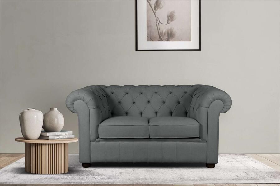 Home affaire 2-zitsbank CHARENTE Chesterfield bank golfvering afmetingen: B D H: 147 89 74 cm - Foto 8