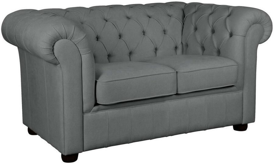 Home affaire 2-zitsbank CHARENTE Chesterfield bank golfvering afmetingen: B D H: 147 89 74 cm - Foto 4