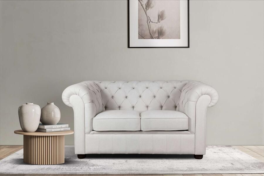 Home affaire 2-zitsbank CHARENTE Chesterfield bank golfvering afmetingen: B D H: 147 89 74 cm - Foto 8