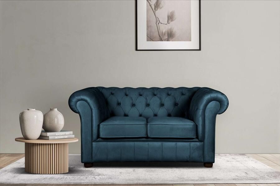 Home affaire 2-zitsbank CHARENTE Chesterfield bank golfvering afmetingen: B D H: 147 89 74 cm - Foto 7