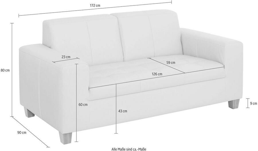 Home affaire 2-zitsbank Corby Quilten op de zitting