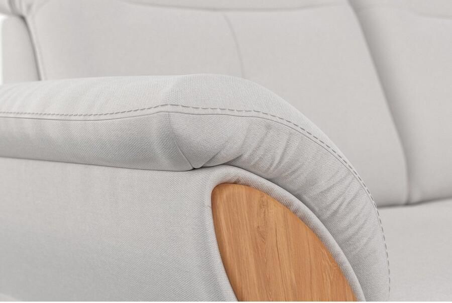 Home affaire 2-zitsbank Dangast Verstelbare hoofdsteun houten frontlijsten naar keuze ook in Easy clean bekleding - Foto 4