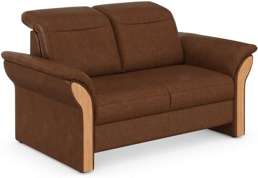 Home affaire 2-zitsbank Dangast Verstelbare hoofdsteun houten frontlijsten naar keuze ook in Easy clean bekleding - Foto 4