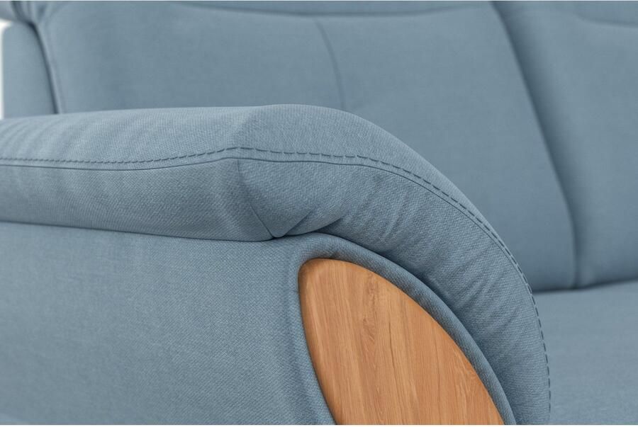 Home affaire 2-zitsbank Dangast Verstelbare hoofdsteun houten frontlijsten naar keuze ook in Easy clean bekleding - Foto 4