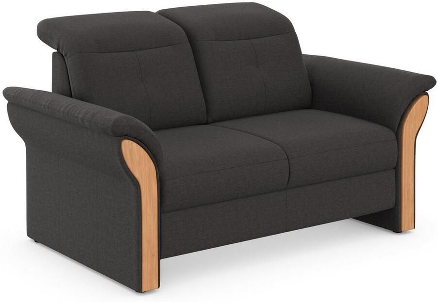 Home affaire 2-zitsbank Dangast Verstelbare hoofdsteun houten frontlijsten naar keuze ook in Easy clean bekleding - Foto 4