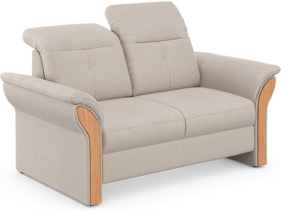 Home affaire 2-zitsbank Dangast Verstelbare hoofdsteun houten frontlijsten naar keuze ook in Easy clean bekleding - Foto 3