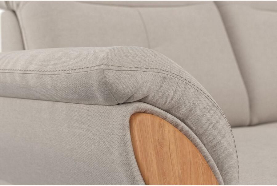 Home affaire 2-zitsbank Dangast Verstelbare hoofdsteun houten frontlijsten naar keuze ook in Easy clean bekleding - Foto 4