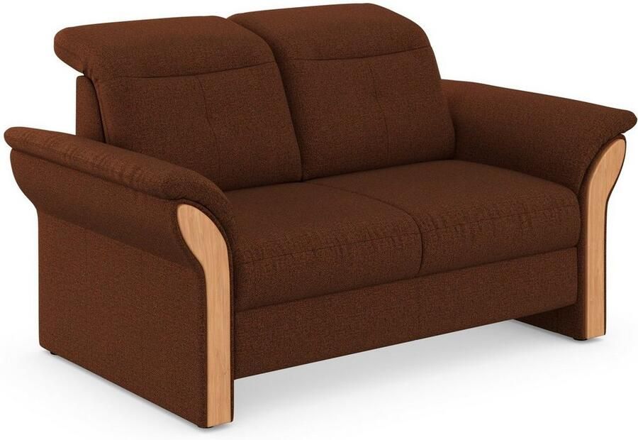 Home affaire 2-zitsbank Dangast Verstelbare hoofdsteun houten frontlijsten naar keuze ook in Easy clean bekleding - Foto 4