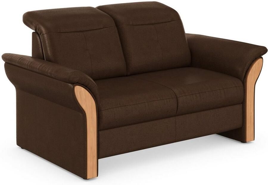 Home affaire 2-zitsbank Dangast Verstelbare hoofdsteun houten frontlijsten naar keuze ook in Easy clean bekleding - Foto 4