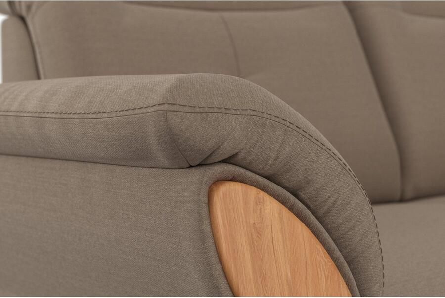 Home affaire 2-zitsbank Dangast Verstelbare hoofdsteun houten frontlijsten naar keuze ook in Easy clean bekleding - Foto 4