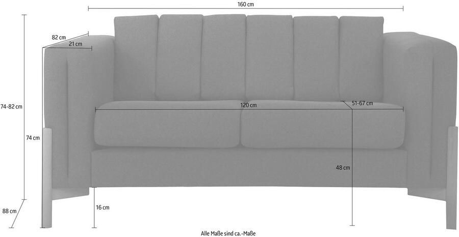 Home affaire 2-zitsbank Haki - Foto 3