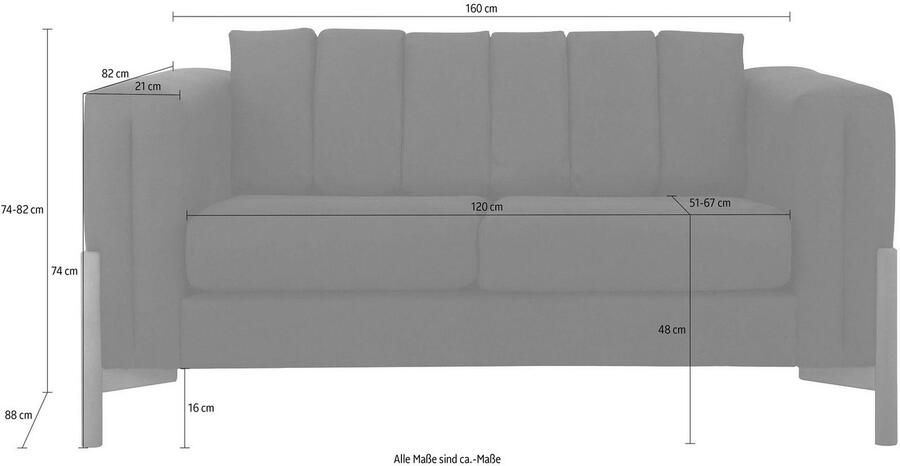 Home affaire 2-zitsbank Haki - Foto 2