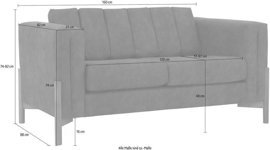 Home affaire 2-zitsbank Haki - Foto 4