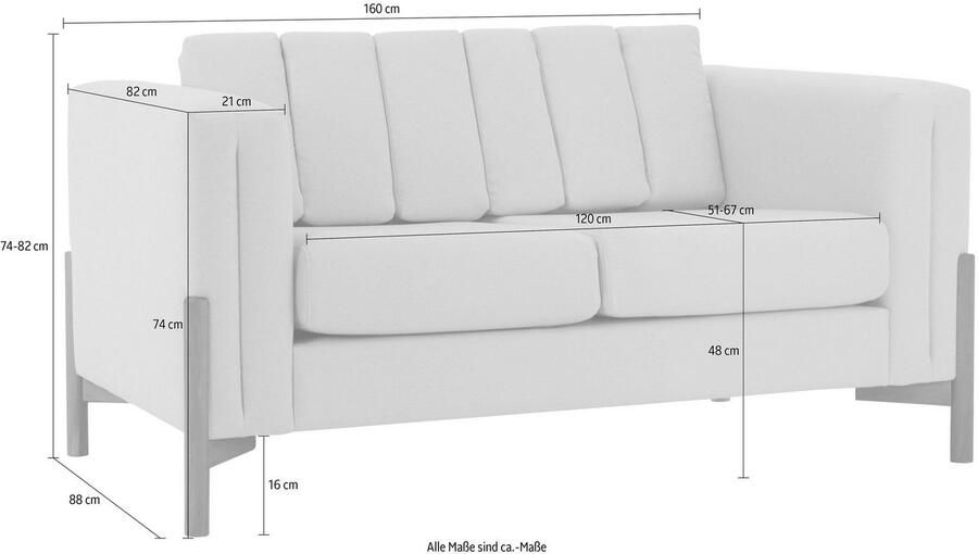 Home affaire 2-zitsbank Haki - Foto 4