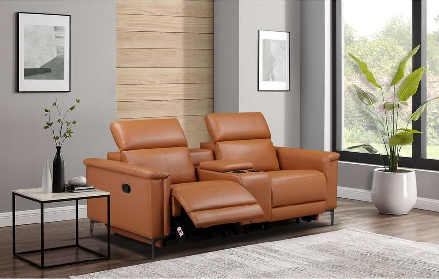 Home affaire 2-zitsbank Lund 2-zits bioscoopbank tv-fauteuil multimedia-sofa USB-A met elektrische of handmatige relaxfunctie bekerhouder en opbergruimte - Foto 10