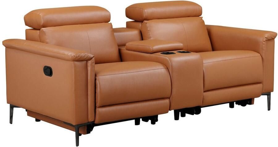 Home affaire 2-zitsbank Lund 2-zits bioscoopbank tv-fauteuil multimedia-sofa USB-A met elektrische of handmatige relaxfunctie bekerhouder en opbergruimte - Foto 8