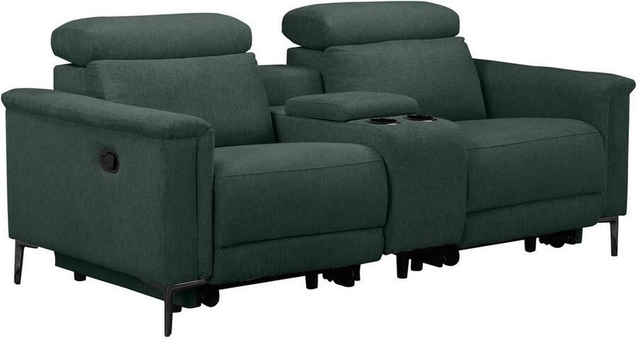 Home affaire 2-zitsbank Lund 2-zits bioscoopbank tv-fauteuil multimedia-sofa USB-A met elektrische of handmatige relaxfunctie bekerhouder en opbergruimte - Foto 6
