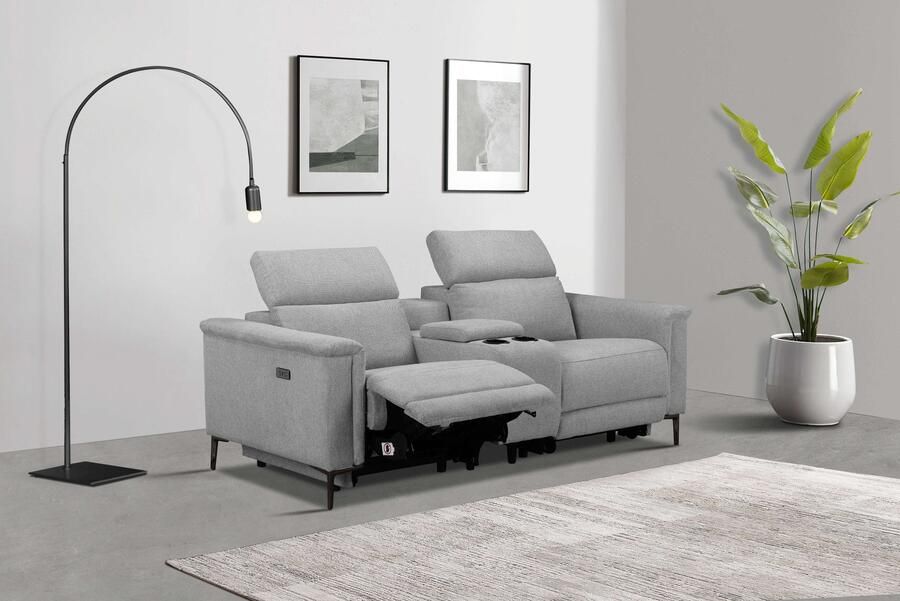 Home affaire 2-zitsbank Lund 2-zits bioscoopbank tv-fauteuil multimedia-sofa USB-A met elektrische of handmatige relaxfunctie bekerhouder en opbergruimte - Foto 9
